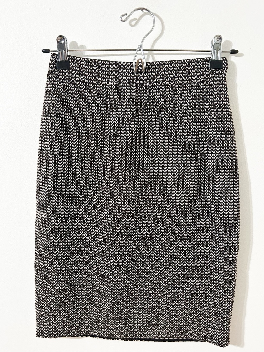 Vintage St. John Collection by Marie Gray Knit Pencil Skirt Brown & Cream Size 0